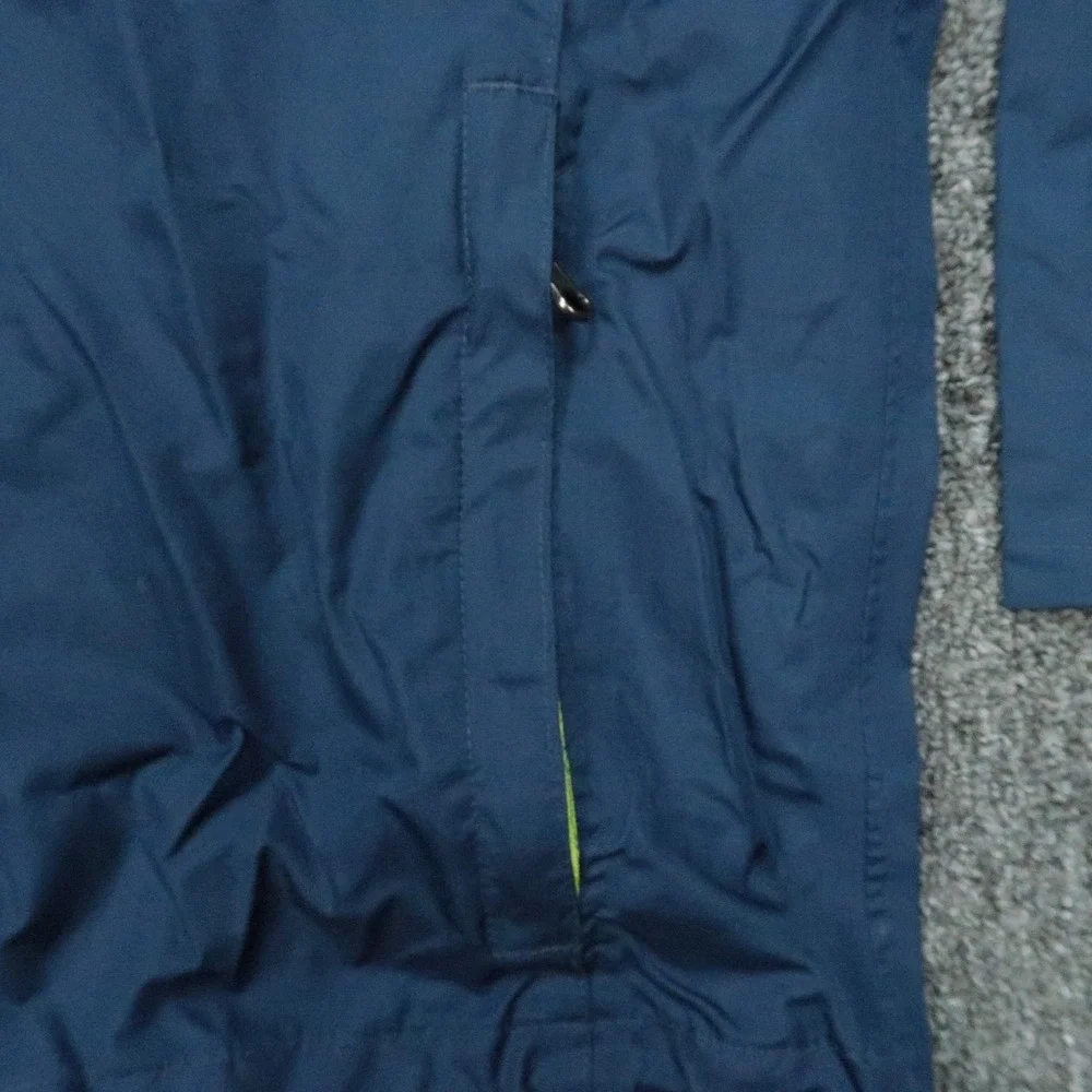 Huk Jacket Mens Medium Blue Fishing Waterproof Hooded Windbreaker Lined
